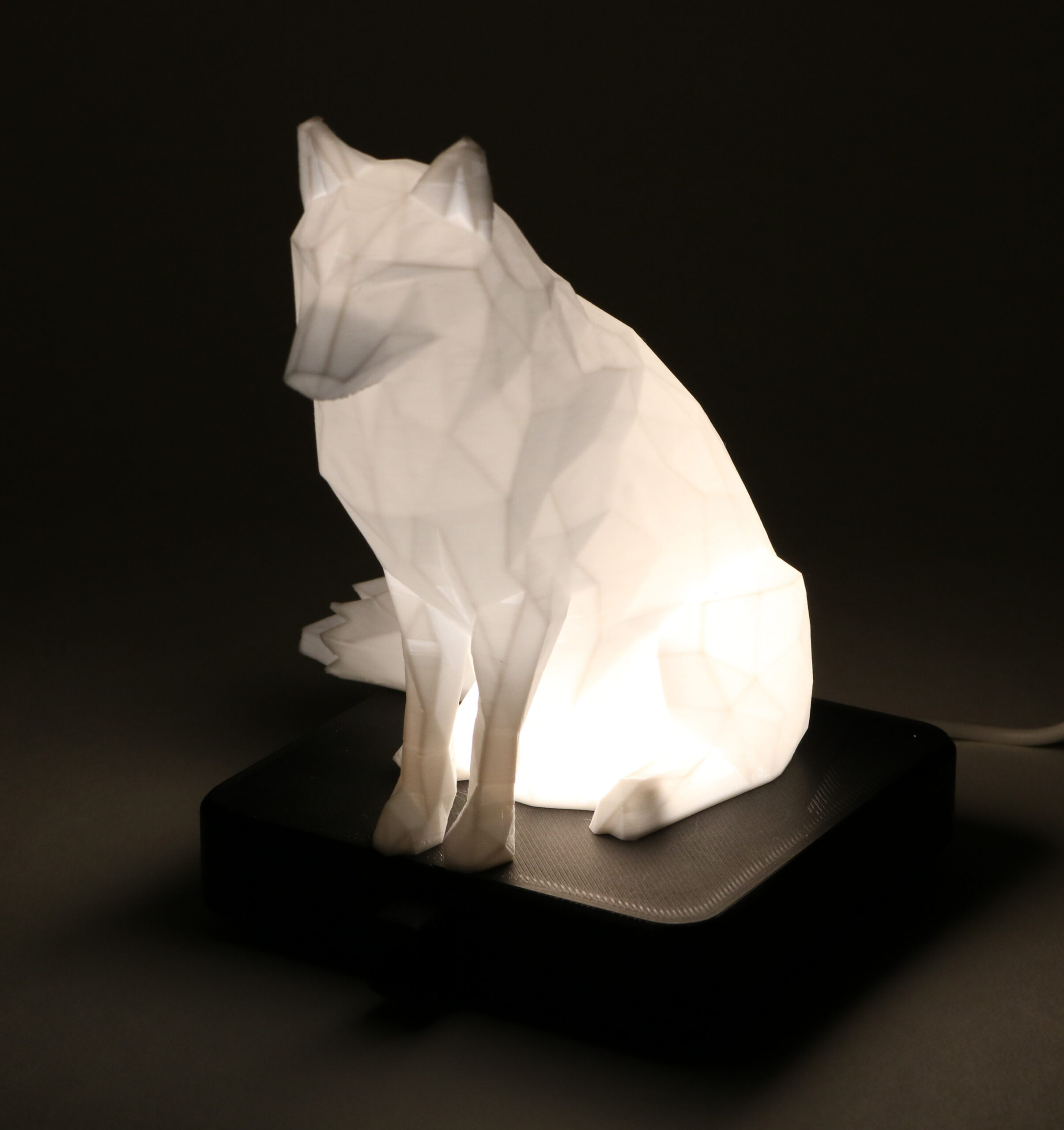 Lampe Loup low poly